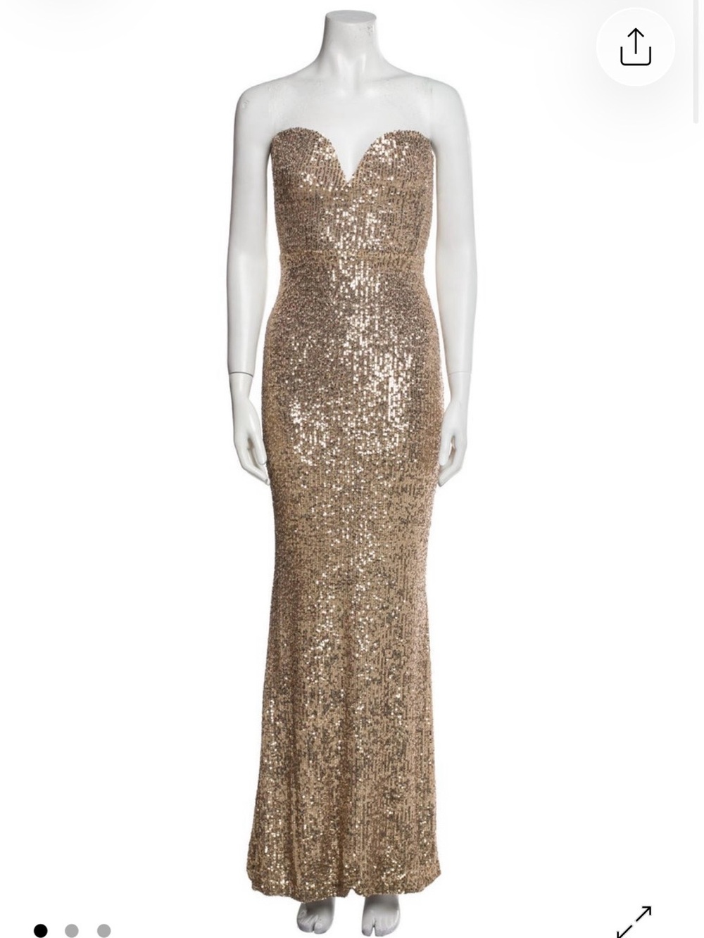 REVOLVE Strapless Sequin Gown in Gold